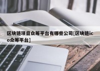 区块链项目众筹平台有哪些公司[区块链ico众筹平台]